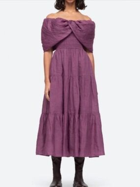 NWT Sea New York Loren Solid Cambric Off
Shoulder Dress XL